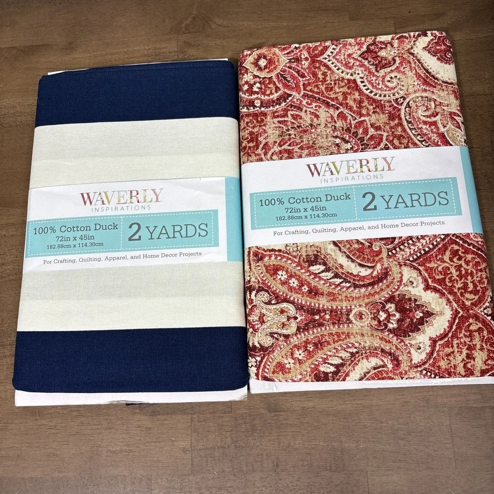 Lot  10 Waverly Duck Cotton Precut Fabric 2 Yards Each Home Decor Sewing Crafts